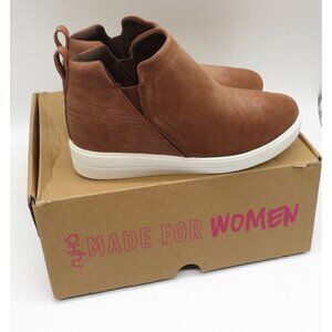 Ryka Women's Brown Slip-On Suede Sneaker Boot Size 7.5M NEW